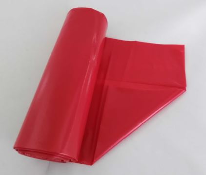 LDPE Müllbeutel 120 Liter, 70 x 110 cm, 37µ, Farbe: Rot, 25 Stk. Rolle [BROSCH]