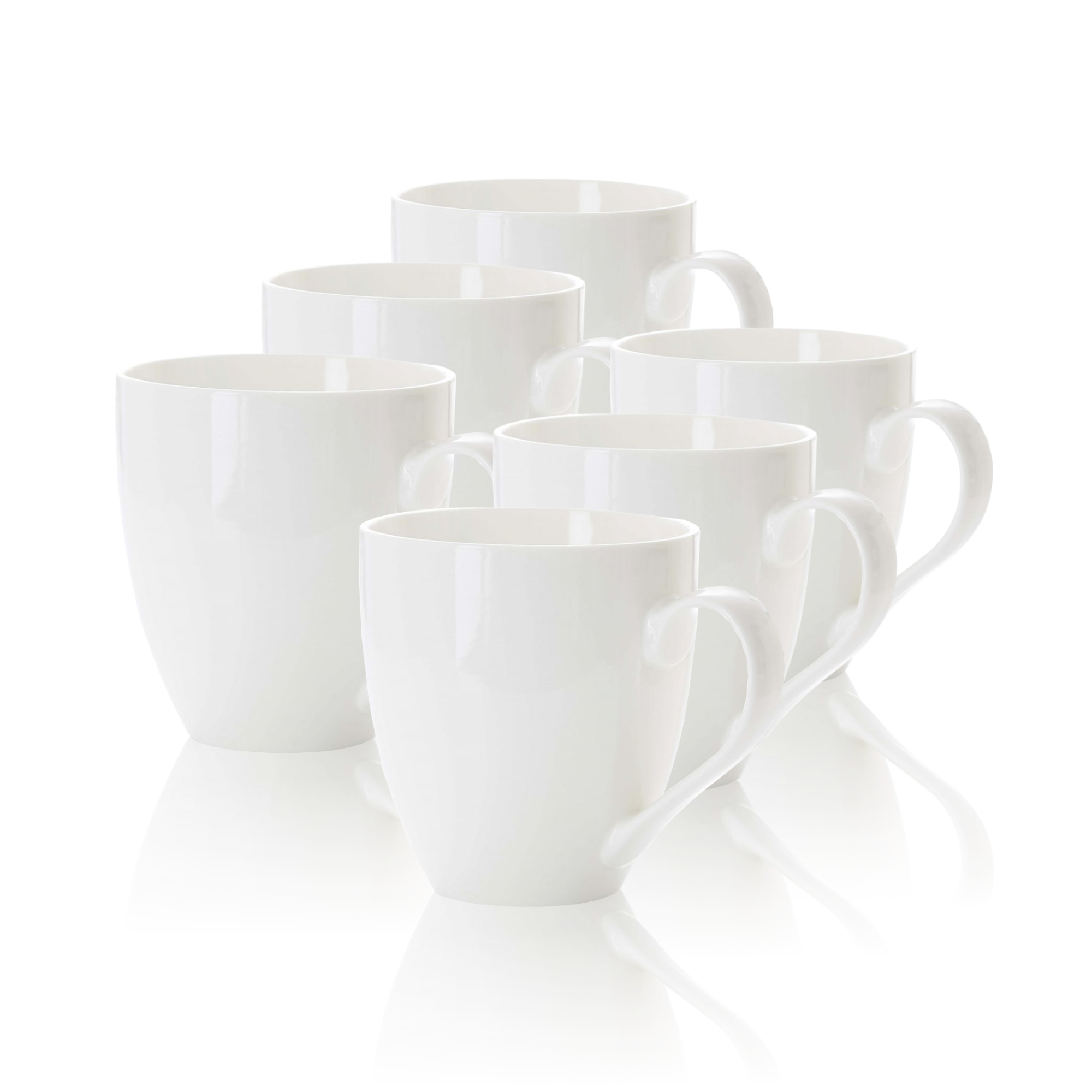 Jumbo-Kaffeebecher, weiß aus Porzellan, spülmaschinenfest, 600 ml [RITZENHOF&BREKER]