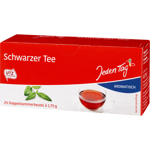 Schwarzer Tee, 25 Beutel mit je 1,76 g [JEDEN TAG]
