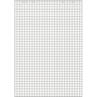 Flip-Chart-Block, 68 x 99 cm, Recycling/Weiß, 20 Blatt, kariert [LANDRE]