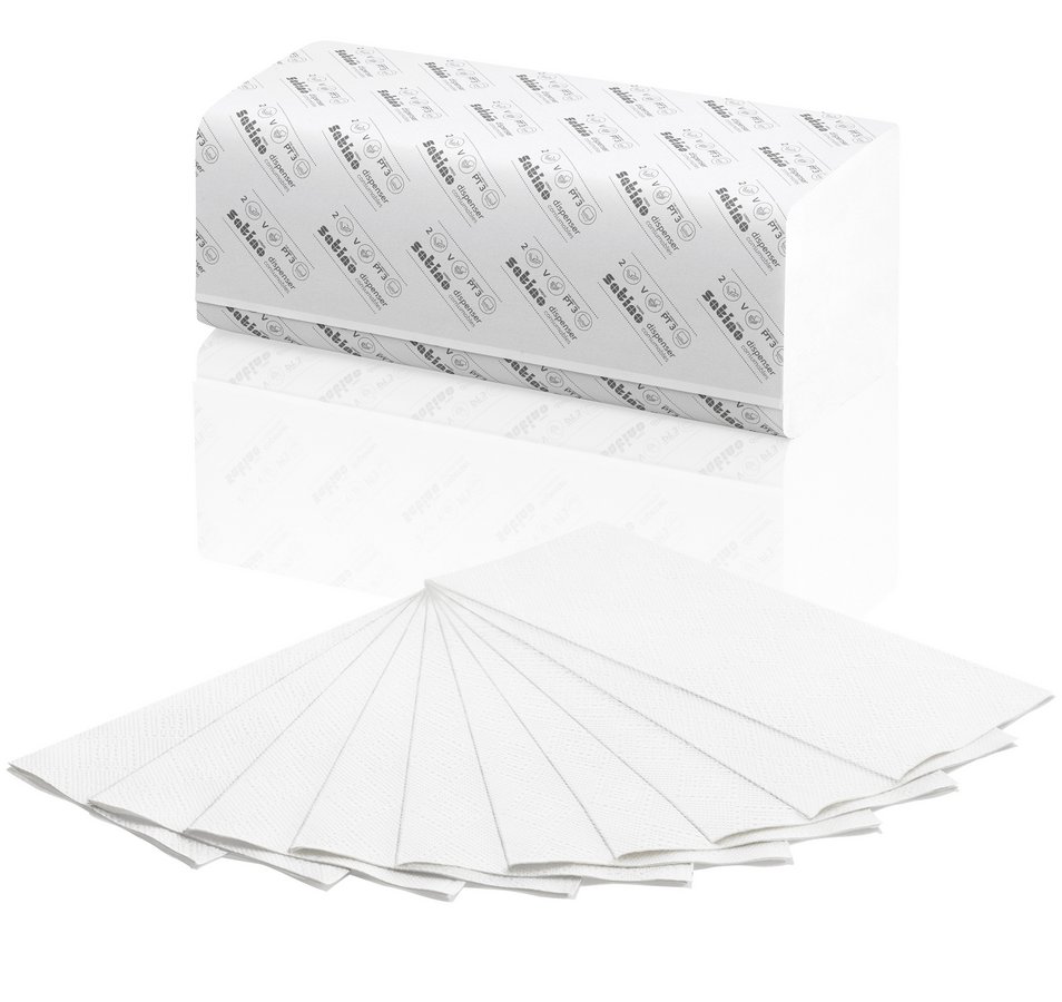 [WEPA] Handtuchpapier Satino Prestige 23,99x23 cm, 1 Pack = 20x 200 Blatt = 4000 Blatt, 2-lagig