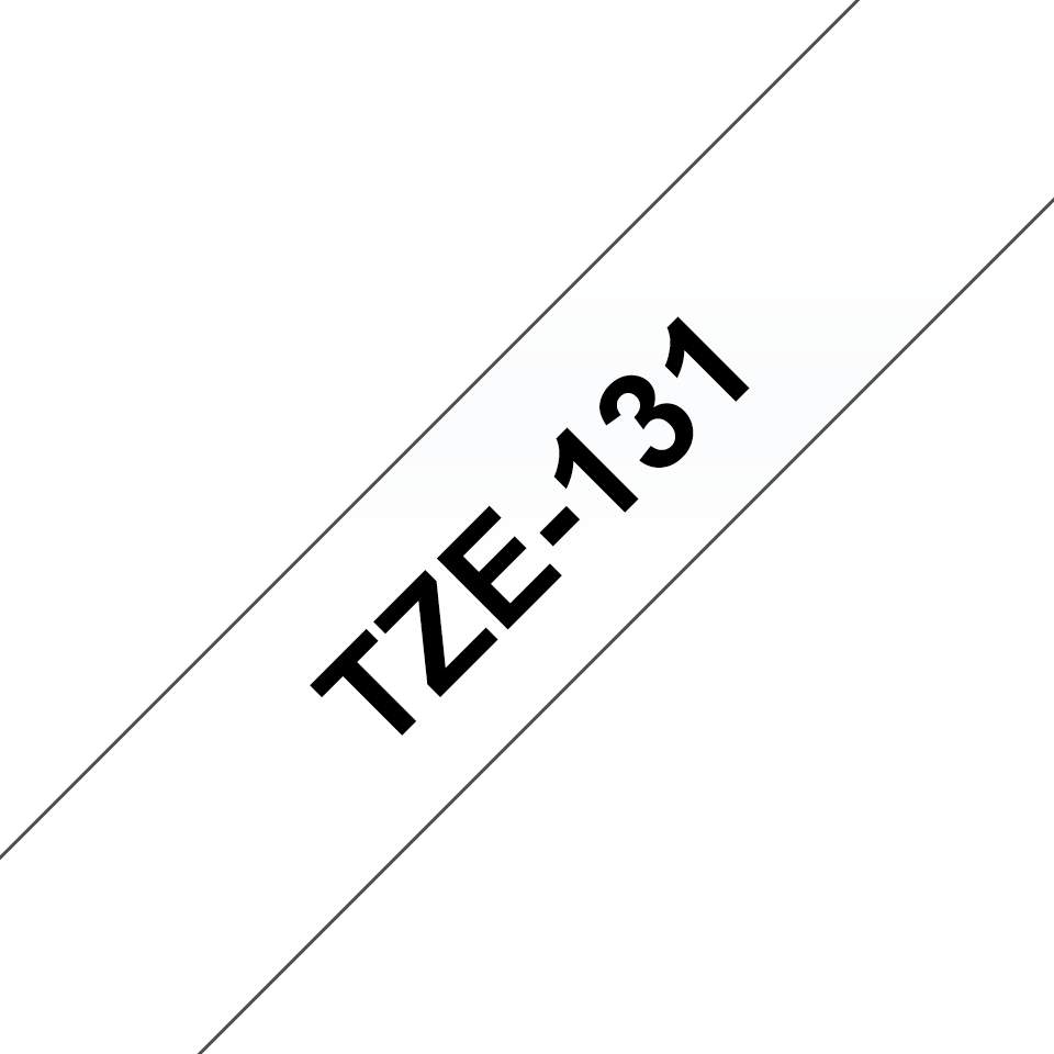 TZe-Schriftbandkassette für P-touch, laminiert 12 mm | Schrift: Schwarz / Band: Transparent [Brother] 