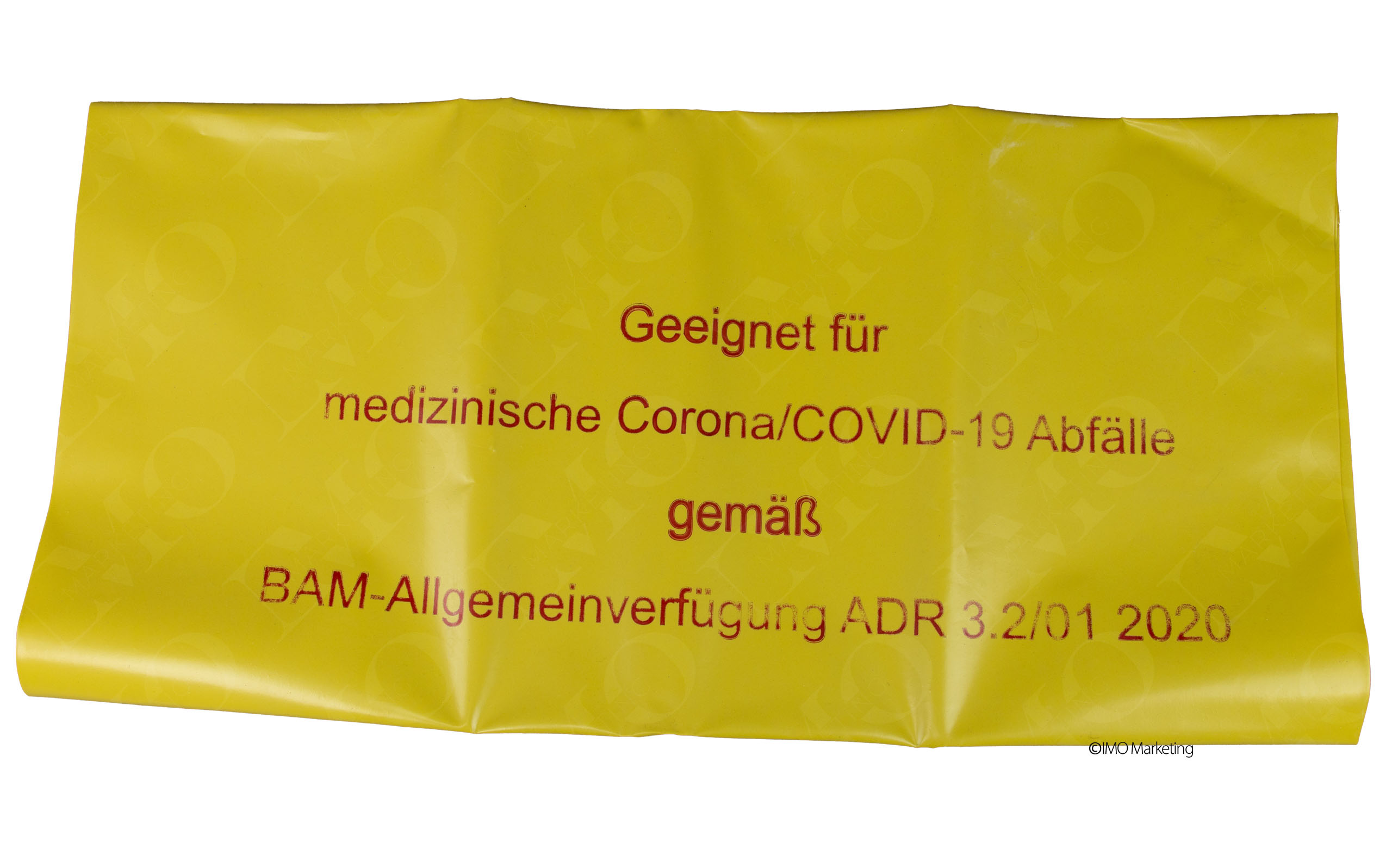 LDPE Müllbeutel 120 Liter für Corona Abfälle, 70 x 110 cm, Farbe: Gelb, 1 Stk. [BROSCH]