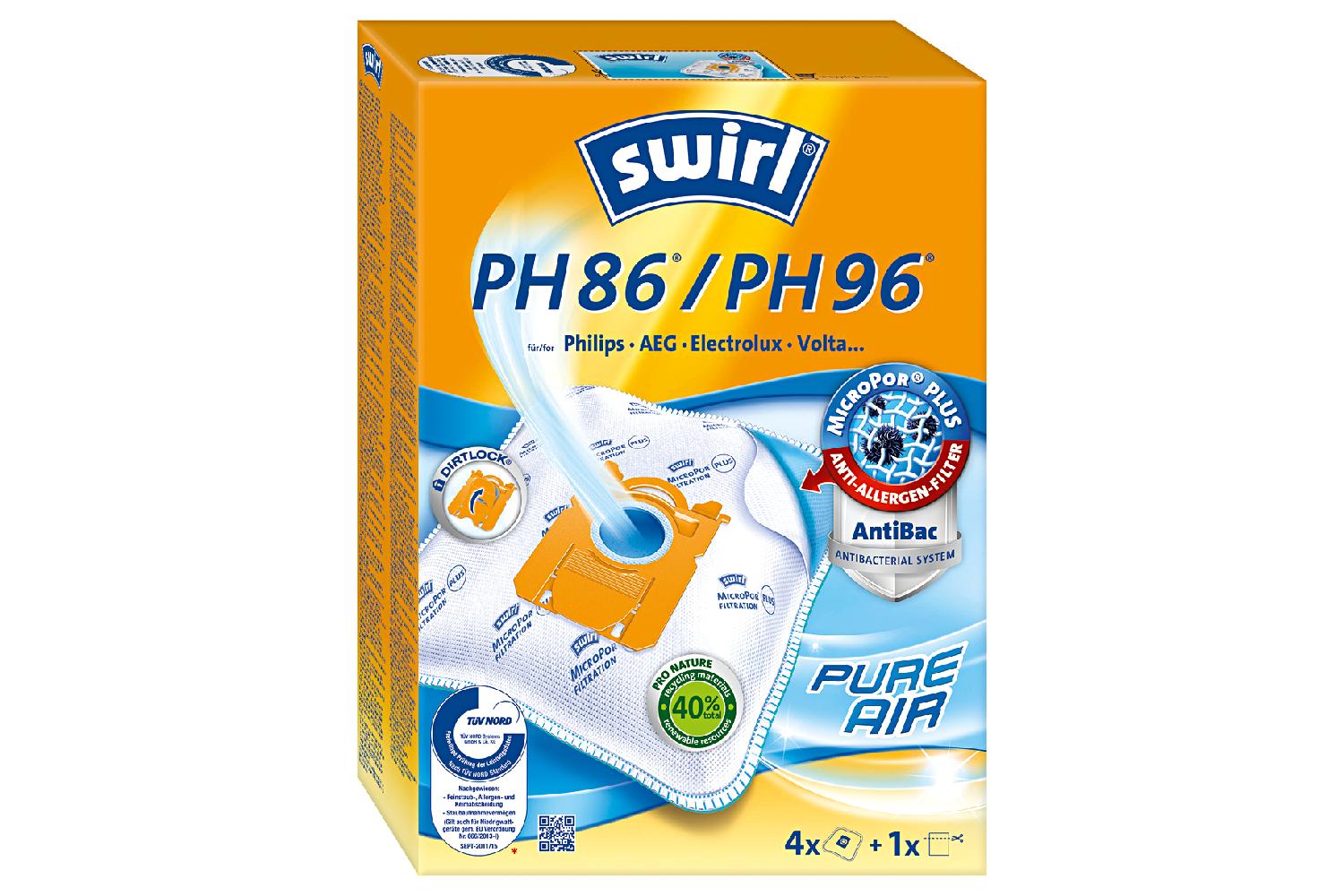 [SWIRL] Staubbeutel Philips PH86/PH96 VE 4 Stück
