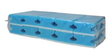 Pflegeschwamm groß kratzfrei blau weiß 10er Packung [BUNZL]