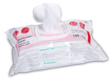 Desinfektionstücher für alkoholempfindliche Flächen, Flowpack mit 100 Tüchern, Meliseptol® Wipes sensitive [B.BRAUN]