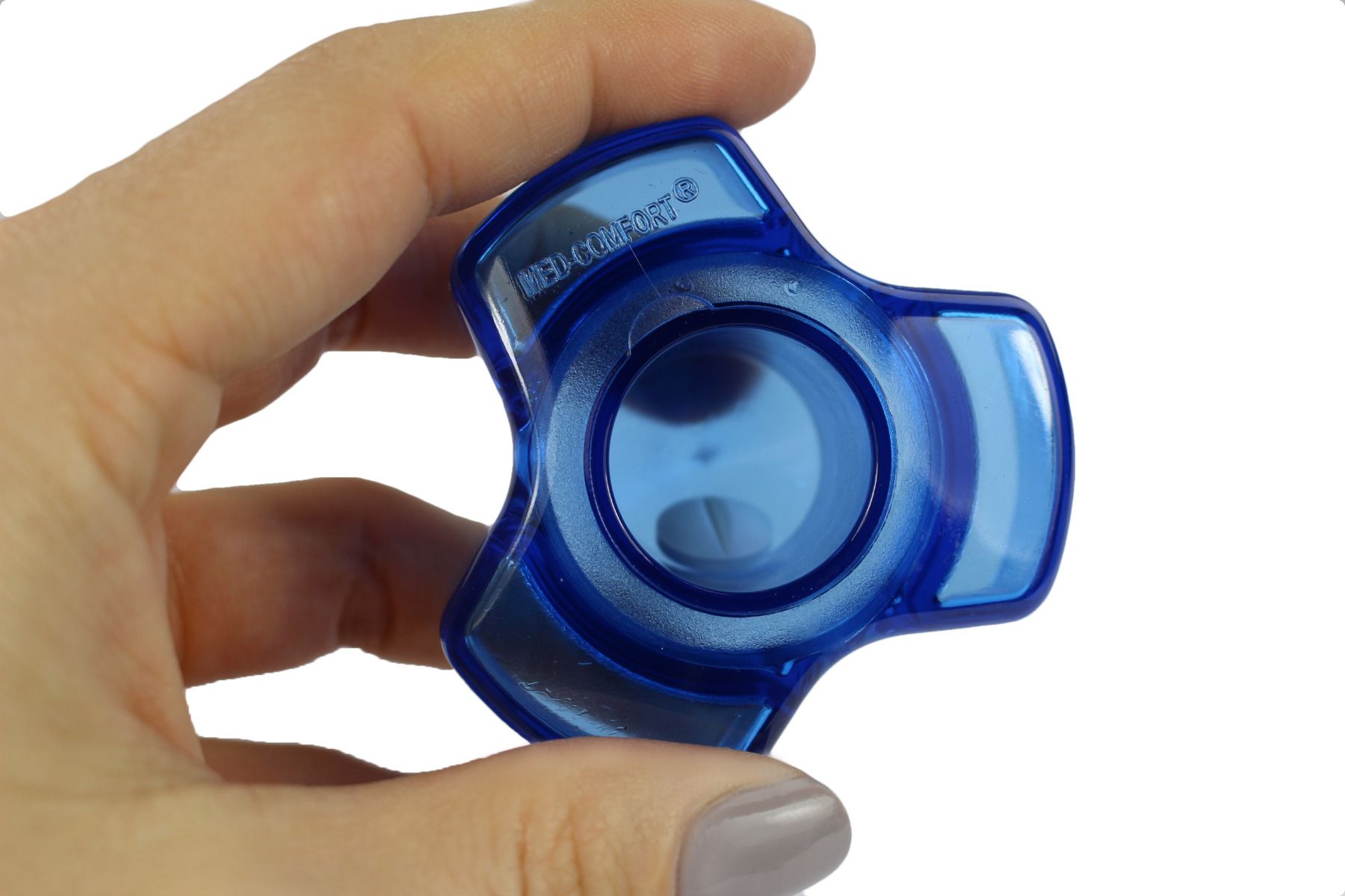 Tabletten-Crusher/Tablettenteiler, Farbe: Blau/Transparent, Med-Comfort [AMPRI]