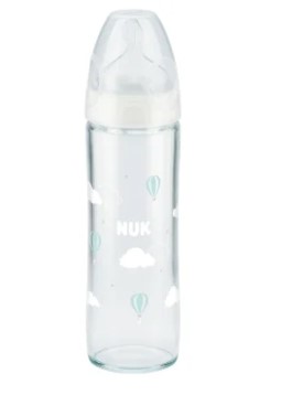 Glas-Babyflasche 240ml mit Trinksauger, New Classic [NUK]